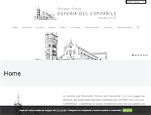 Tablet Screenshot of osteriadelcampanile.com